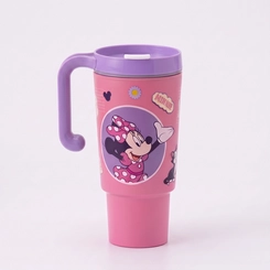 Copo Tumbler Com Tampa E Alça Minnie Rosa 650ML