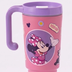 Copo Tumbler Com Tampa E Alça Minnie Rosa 650ML