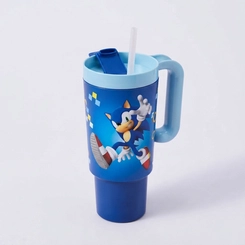 Copo Tumbler Com Tampa E Alça Sonic 650ML
