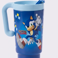 Copo Tumbler Com Tampa E Alça Sonic 650ML