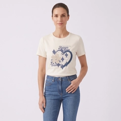 Blusa Feminina Estampada Com Bordado E Aplicação Chic Top