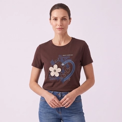 Blusa Feminina Estampada Com Bordado E Aplicação Chic Top