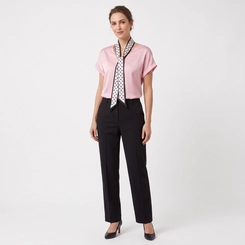 Blusa Feminina Com Lenço Em Poá Chic Top