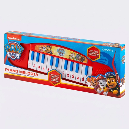 Instrumento Musical Infantil Piano Patrulha Canina Com Som