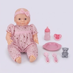 Boneca Bebê Ashley Papinha Com Acessórios