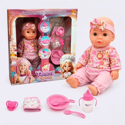 Boneca Bebê Tammy Papinha Com Acessórios