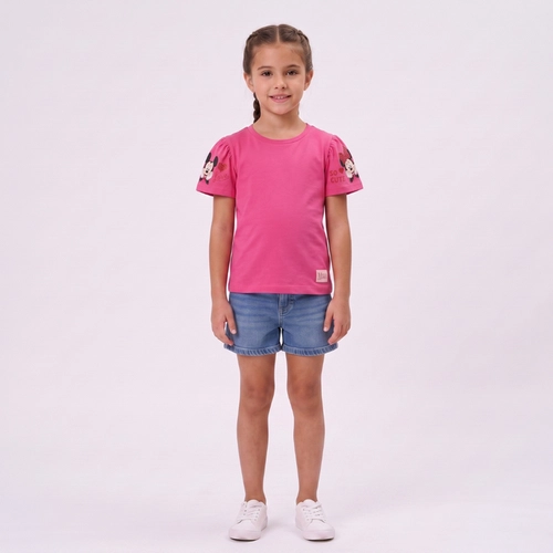 Blusa Infantil Menina Minnie Mouse Licenciada Disney - Fakini