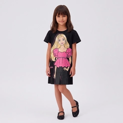 Vestido Infantil Menina Barbie Licenciado Mattel - Fakini