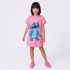 Vestido Infantil Stitch "I Love Stitch" Licenciado Disney - Fakini