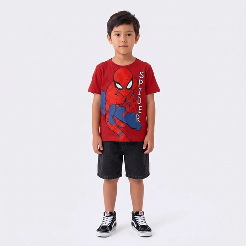 Camiseta Infantil Spider Licenciada Marvel - Fakini