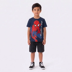 Camiseta Infantil Spider Licenciada Marvel - Fakini