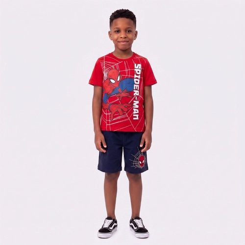 Conjunto Infantil Spider Teias Licenciada Marvel - Fakini