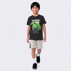 Conjunto Infantil Vingadores Marvel Camiseta E Bermuda Fakini Original