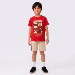 Conjunto Infantil Vingadores Marvel Camiseta E Bermuda Fakini Original