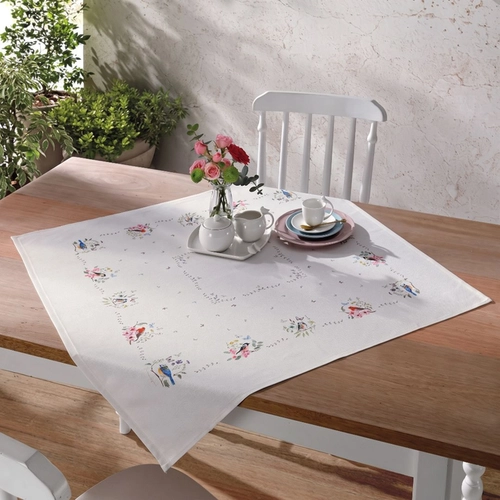 Toalha De Mesa Quadrada Jardim Estampada Dohler