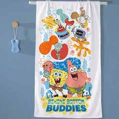 Toalha De Banho Infantil Aveludada Bob Esponja Dohler