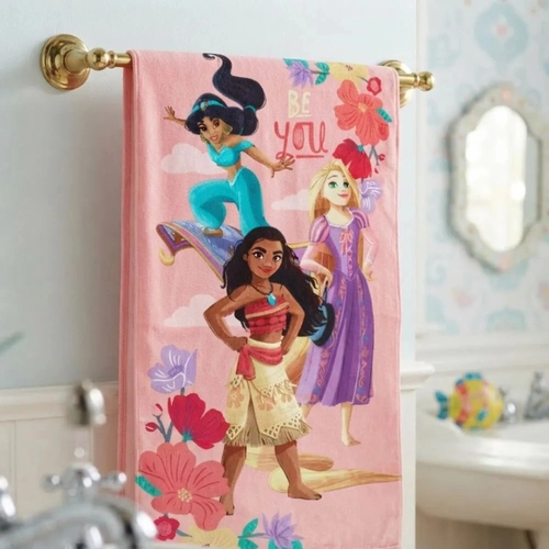 Toalha De Banho Infantil Aveludada Princesas Dohler