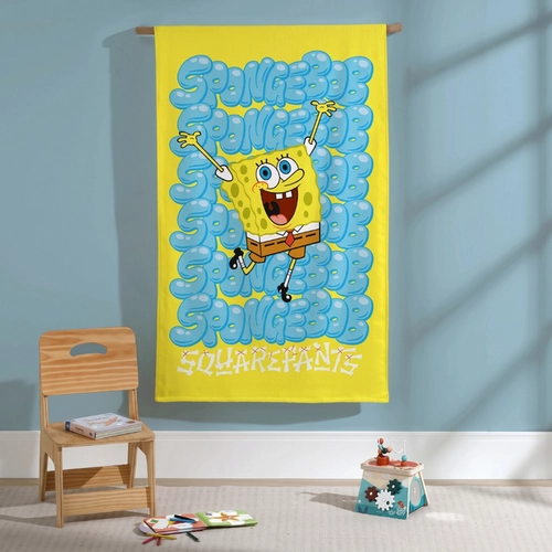 Toalha De Banho Infantil Felpuda Bob Esponja Dohler