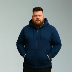 Jaqueta Masculina Moletom Básica Plus Size