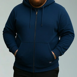 Jaqueta Masculina Moletom Básica Plus Size