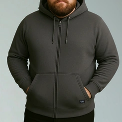 Jaqueta Masculina Moletom Básica Plus Size