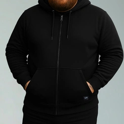 Jaqueta Masculina Moletom Básica Plus Size