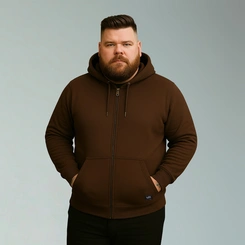 Jaqueta Masculina Moletom Básica Plus Size