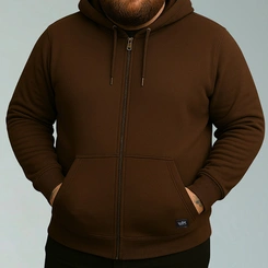 Jaqueta Masculina Moletom Básica Plus Size