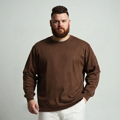 Blusa Masculina Moletom Flanelada Plus Size Básica Casual Lisa