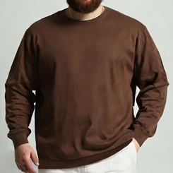 Blusa Masculina Moletom Flanelada Plus Size Básica Casual Lisa