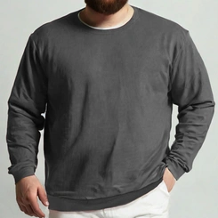 Blusa Masculina Moletom Flanelada Plus Size Básica Casual Lisa