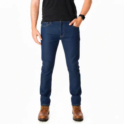 Calça Jeans Masculina Tradicional Reta Básica para Trabalho