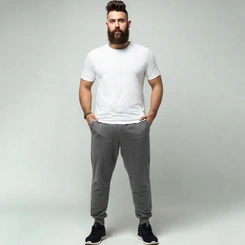 Calça Moletom Masculina Flanelada Básica Jogger