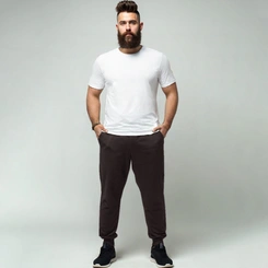 Calça Moletom Masculina Flanelada Básica Jogger