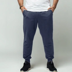 Calça Moletom  Masculina Plus Size Básica Lisa Flanelada