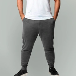 Calça Moletom  Masculina Plus Size Básica Lisa Flanelada