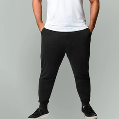 Calça Moletom  Masculina Plus Size Básica Lisa Flanelada
