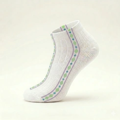 Kit Meia Sapatilha Feminina 3 Pares Multicores