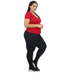 Legging Feminina Plus Size Lycra Básica Ditana
