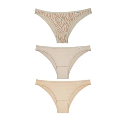 Kit Calcinha Del Rio Feminina Microfibra 3 Peças Tanga