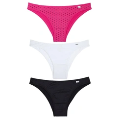 Kit Calcinha Del Rio Feminina Microfibra 3 Peças Tanga