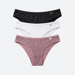 Kit Calcinha Del Rio Feminina Microfibra 3 Peças Tanga