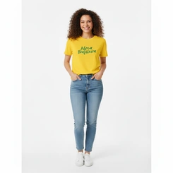 Camiseta do Brasil Feminina Plus Size Amarela Alma Brasileira