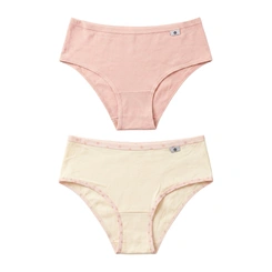 Kit Calcinha Del Rio Feminina 2 Peças Cotton Algodão Cós Largo