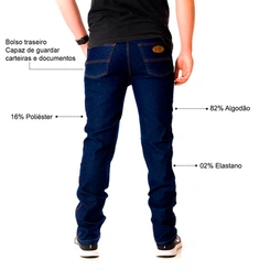 Kit 3 Calças Jeans Masculina Tradicional com Elastano