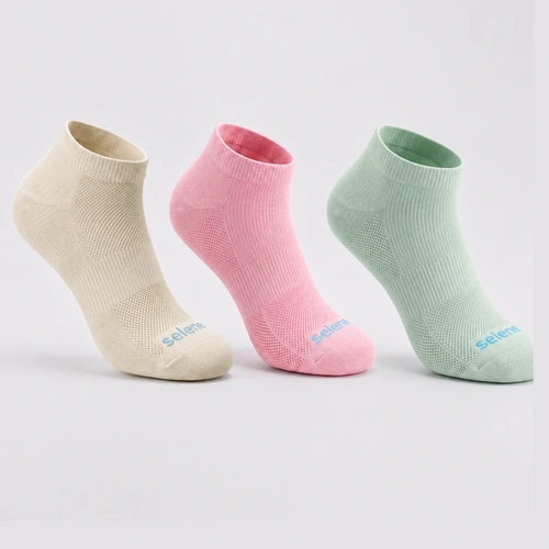 Kit Meia Esportiva Feminina Lisa 3 Pares