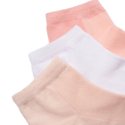 Kit Meia Esportiva Feminina Lisa 3 Pares