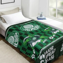 Manta do Palmeiras Solteiro Jolitex Fun