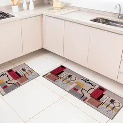 Jogo de Tapete Cozinha Bistrô 2 Peças