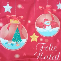 Capa de Almofada de Natal Natalina Estampada de Suede Veludo Aveludada